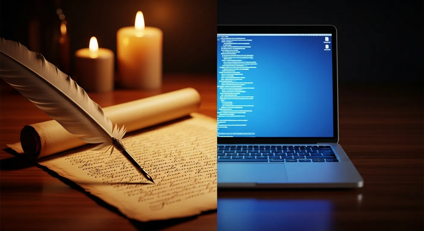 Human handshake emerging from a digital screen representing authenticity as an SEO advantage