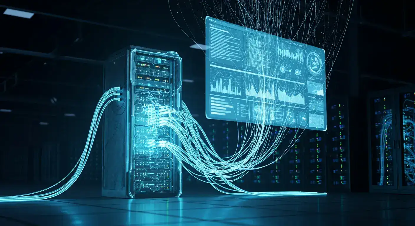 Server sending pre-rendered HTML pages to a browser with speed lightning bolts showing fast delivery